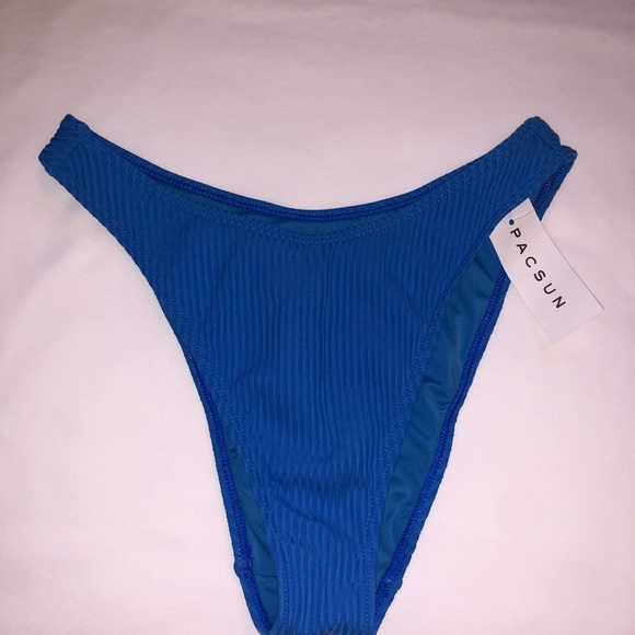 PACSUN LA Hearts Eco Blue Madelyn Sporty Bikini Bottom & Madelyn V Bikini Top - Picture 11 of 11